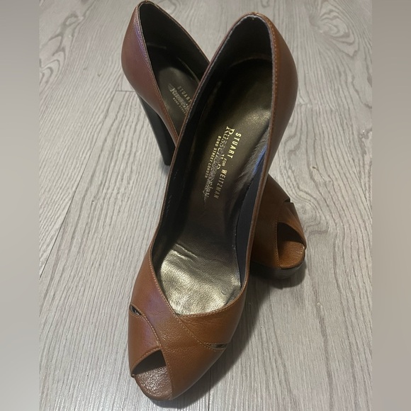 Stuart Weitzman for Russell Bremley Bond Street London, Size 7.5, Brown Heel - Picture 8 of 16